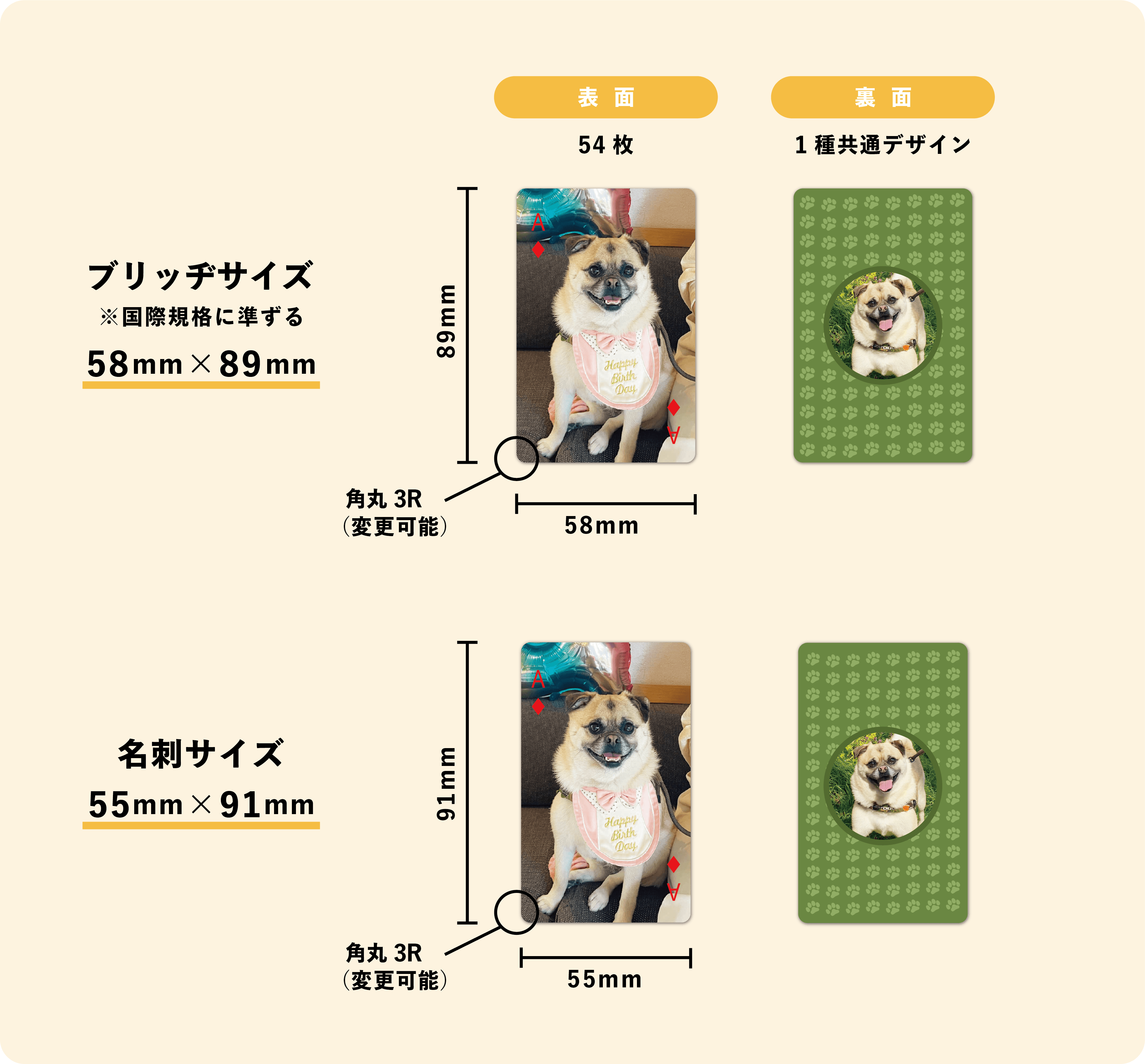 トランプサイズ規定